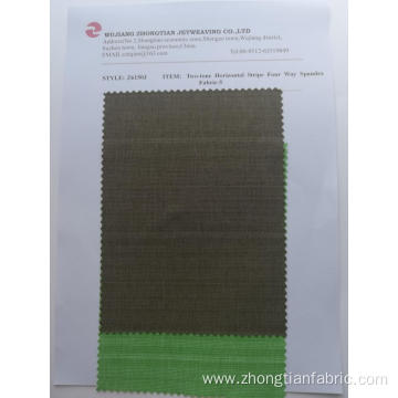 Two-tone Horizontal Stripe Four Way Spandex Fabric-5